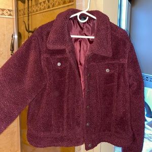 Maroon/Purple Wool Coat/Jacket